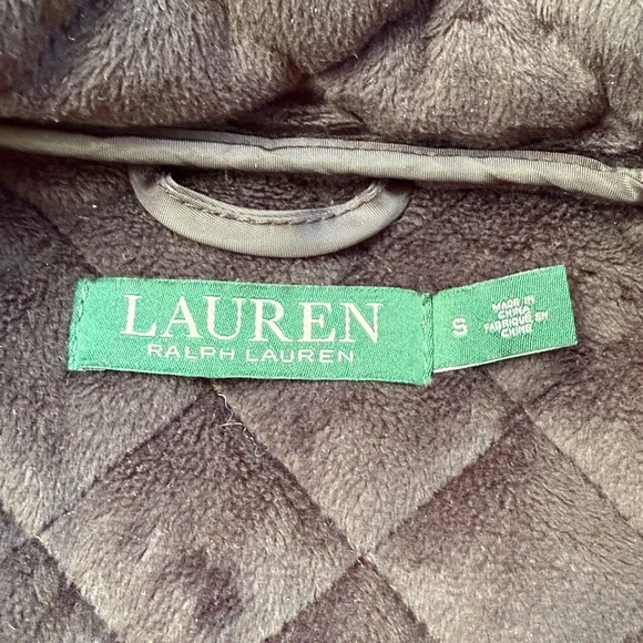 Lauren Ralph Lauren Olive/Black Diamond Quilted Coat with Hood Size Small - Picture 3 of 14